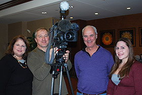 Field Crew on a “Decoding Autism” shoot in New Jersey: Sara Lee Kessler, Reporter/Producer/Writer; Paul Horvath, Chief Photographer; Mike Budd, Audio; Kaitlin Chieco, Associate Producer