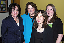 Janice Selinger, Executive Producer; Sara Lee Kessler, Host/Producer/Writer; Young Soo Yang, Web Editor; and Kaitlin Chieco, Associate Prodcuer/Researcher at the NJ Society of Professional Journalists' Awards Presentation.
